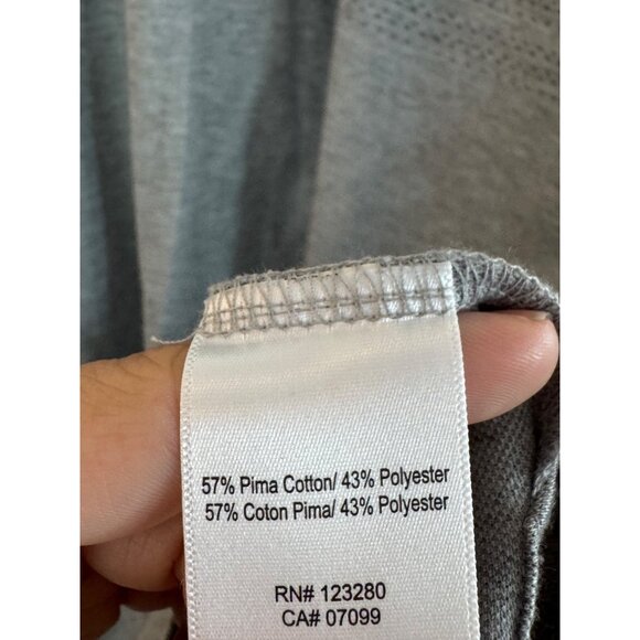 TravisMathew Polo Shirt Mens XXXL Heather Gray Pima Cotton Blend Short Sleeve Sl - Picture 4 of 5